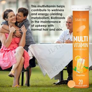Julong <span class=keywords><strong>OEM</strong></span> günlük Multivitamins efervesan tabletler turuncu lezzet Vegan Suger ücretsiz 20 efervesan tabletler - Product Image 6