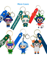 Anime PVC Lipstick Custom Wholesale Gun Cute Mini Camera Customizable Pom Pom Personalized Photo Keycap Carabiner Keychain Charm