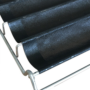 Factory New Design Breathable Black <b>Silicone</b> Loaf Pan <b>Silicone</b> Non Stick Tray <b>Silicone</b> baguette Tray with Stainless Steel Rack - Product Image 5
