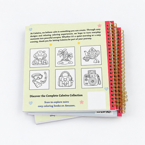 Livre de <span class=keywords><strong>coloriage</strong></span> personnalisé anti-stress pour adultes, art ligné audacieux <span class=keywords><strong>et</strong></span> facile, reliure spirale Wire-o, impression en gros - Product Image 4