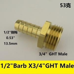 Adaptateurs de tuyau d'arrosage en laiton avec matériaux en plastique et en métal, embouts PEX de 3/8\" et raccords mâle et femelle GHT de 3/4\" - Product Image 5