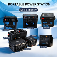 Baterai Lifepo4 3800Wh 2000W 2400W 2500W Generator Tenaga Surya Kontrol APP UPS Darurat Stasiun Daya Portabel