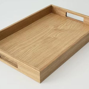 Plateau en bois poli fait main, écologique, décoration d'intérieur pour table basse ou ottoman, fabriqué en Inde, prix - Product Image 1