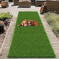Kunstrasen für Haustiere 20mm Weicher Wasserdichter Innen-/Außenteppich Grüner Dekorativer Rasen für Garten und Spielplätze