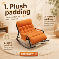 Fauteuil inclinable pivotant moderne avec fonction de sommeil, fauteuil de relaxation, fauteuil d'appoint pour chambre, salle à manger, salon