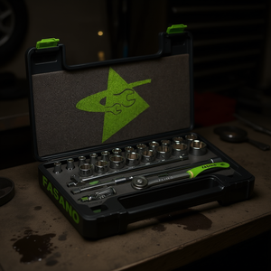 Fasano Socket <b>Set</b> 1/4 3/8 1/2 Inch Drive Metric <b>Torque</b> Wrench Auto Repair Tools - Product Image 3