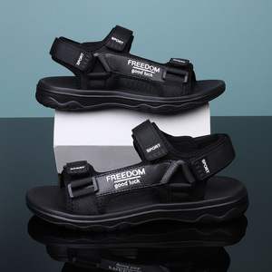 OLICOM Sandales de sport pour hommes avec logo personnalisé, chaussures de plage, nouvelles sandales d'été plates, légères et respirantes pour la marche en plein air - Product Image 2