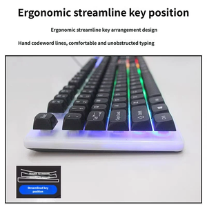 Factory Customized Stock Luminous Keyboard Computer Wired USB Gaming <b>rainbow</b> <b>Light</b> Keyboard - Product Image 2