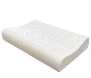 Super Soft Breathable Curve Kids Sleeping Natural 100% Latex Pillow with Holes