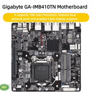 Placa Base Industrial Gigabyte <span class=keywords><strong>GA</strong></span>-IMB410TN, LGA 1200 Thin Mini-ITX con Alimentación CC y <span class=keywords><strong>LAN</strong></span> Dual - Product Image 1