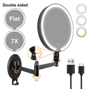 Espejo de Pared con Brazo Articulado de Doble Cara con Aumento de 1X/7X, Espejo Extensible para Baño para Afeitar - Product Image 6