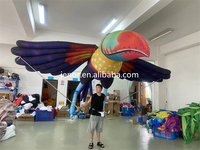Costume de toucan gonflable géant pour la marche, marionnette d'oiseau gonflable pour les spectacles de défilés en plein air