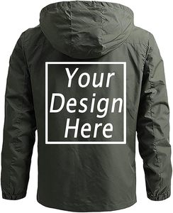 Chaqueta Cortavientos Impermeable para Hombre con Logotipo Personalizado, Chaqueta Táctica Ligera con Capucha de Fábrica OEM para Senderismo - Product Image 2