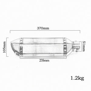 Dirt Bike 760mm Mute <span class=keywords><strong>Silence</strong></span> Silencieux D'échappement nc250 Silencieux tuyau <span class=keywords><strong>scooter</strong></span> Pour Harley duke 390 690 Moto Pièces tuyau - Product Image 2