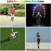 Cuerda de saltar deportiva inteligente recargable por USB, luz LED nocturna, espuma de 5mm para boxeo y entrenamiento