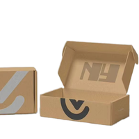 Boîte d'emballage en carton ondulé personnalisée pour vêtements, cosmétiques, électroniques, en matériau recyclable, type boîte d'avion, boîte cadeau, boîte couleur