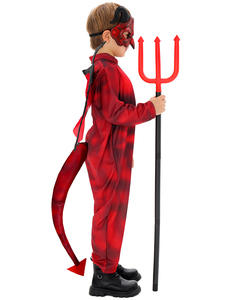 Traje <span class=keywords><strong>de</strong></span> actuación <span class=keywords><strong>de</strong></span> Halloween <span class=keywords><strong>de</strong></span> Carnaval Hellboy Cosplay <span class=keywords><strong>mono</strong></span> rojo con <span class=keywords><strong>cola</strong></span> y alas - Product Image 3