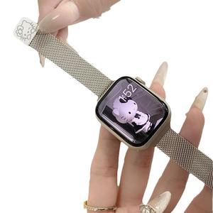 <span class=keywords><strong>ส</strong></span>ร้อยข้อมือแม่เหล็กตาข่ายโลหะบางสำหรับ <span class=keywords><strong>Apple</strong></span> <span class=keywords><strong>Watch</strong></span> Band ซีรี<span class=keywords><strong>ส</strong></span>์10 9 8 46มม. 45มม. - Product Image 5