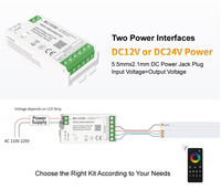 Controlador de Tira LED Inteligente MC10X Tuya WiFi Zigbee RGBCCT RGB, Dimmer, DC12-24V 15A Máx., Compatible con Alexa y Google Home