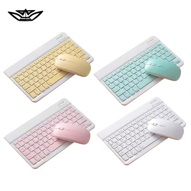10inch Tablet PC Mini Wireless RGB Backlit Keyboard with USB-C Mechanical Plug & Play Rechargeable for IPad/Phone/Laptop