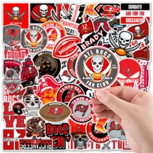 חם Tampa מפרץ bucaneers 50 יח 'עמיד למים מדבקות pvc מדפי הגרפיטי nflצוותים קסדה מדפי ויניל קבוצת כדורגל לוגו - Product Image 3