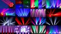 Mini Cabeza Móvil Beam Spot 150W para Escenario con 6 LEDs Ojo de Abeja RGBW de 15W para Discoteca, Club Nocturno, DJ con Efectos Sharpy Beam