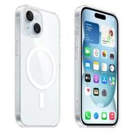 Coque Magnétique Transparente pour iPhone 17 Air 16 15 14 13 11 12 Pro Max Plus – Compatible avec la Recharge Sans Fil