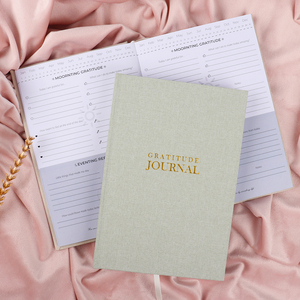Custom Hardcover Linen <strong>Gratitude</strong> <strong>Journal</strong> Printing Mindfulness <strong>Journal</strong> With Undated Guided Pages - Product Image 2