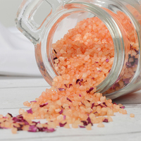 Sel de bain aux fleurs séchées en marque privée, bain de pieds, trempage aux sels d'Epsom, lavande, rose, fait à la main, relaxation, spa à domicile, soin du corps, cadeau