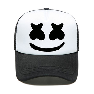 Casquette de baseball unisexe 100% en maille à motif visage souriant <span class=keywords><strong>AliExpress</strong></span>, protection solaire, style camionneur, best-seller transfrontalier - Product Image 1