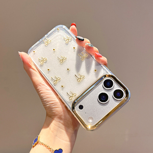 Étui de téléphone portable antichoc plaqué or de luxe pour 11-17 <span class=keywords><strong>Pro</strong></span> Max, brillant, transparent, TPU, transparent, chaton - Product Image 3