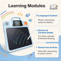 Tablette d'apprentissage éducative multifonctionnelle intelligente AI pour enfants, supporte l'emballage personnalisé, jouet pour enfants