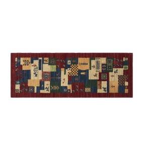 Alfombra de Lana Rectangular Vintage Chic con Parches, Antideslizante, Tejida a Mano y a Máquina, Limpieza Localizada, Aspirable, Geométrica Abstracta - Product Image 4