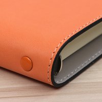 Carnet de notes A5 en cuir PU personnalisé avec logo, spirale 6 anneaux, feuilles mobiles, pour bureau et affaires, avec bloc-notes de 100 feuilles