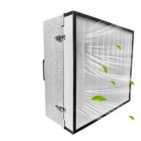 HEPA H14 FFU Laminar Flow Hood dengan Filter HEPA 110V 22.6"x22.6" Kelas Kebersihan ISO 5 untuk Laboratorium & Ruang Bersih