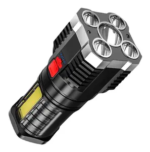 HoneyFly 5 Lõi LED Đèn Pin Chiến Thuật 5 Wát ABS USB IP44 Ánh Sáng Mạnh Cao-sạc Zoom Tactical Torch Đèn Ngoài Trời