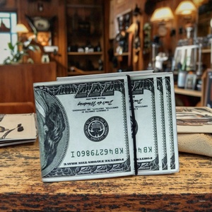 Handmade Vintage Customized Pattern Elastic Band Closure Card Holder Wallet Durable RFID Protection for Credit Cards Coins - Product Image 1