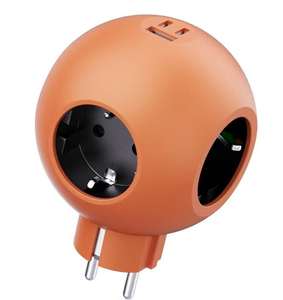 ปลั๊กพ่วงทรงกลมมาตรฐาน EU ขายส่ง พร้อมช่องเสียบหลายช่องและพอร์ต USB-C ชาร์จเร็ว 25W PD (ขายส่งจากโรงงาน) - Product Image 5