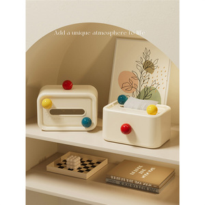 Boîte à mouchoirs Dopamine, taille standard, design mignon, organisateur pour voiture et maison, mouchoirs extractibles, matériau en peluche - Product Image 1