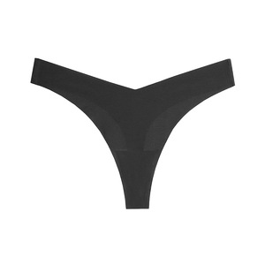 Tanga Sexy en Forma de V de Seda de Hielo sin Costuras para Mujer - Sensación de Desnudez de Tiro Medio, Ropa Interior Deportiva Invisible, Cómoda y Transpirable - Product Image 2