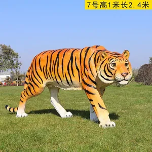 Escultura de Animales de Resina de Gran Tamaño para Decoración de Parques y Zoológicos, Estatua de Tigre de Fibra de Vidrio de Tamaño Real, <span class=keywords><strong>a</strong></span> Buen Precio - Product Image 6