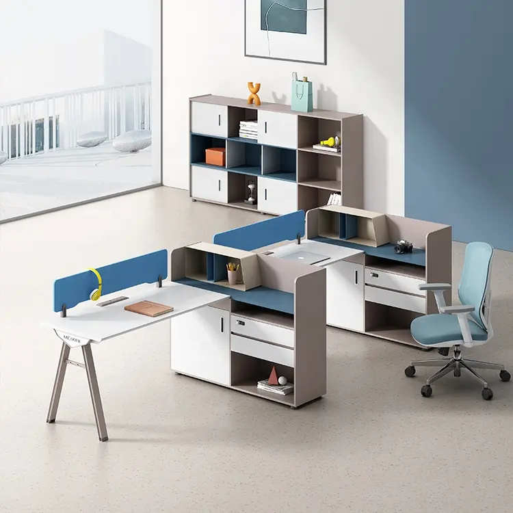 Kabinen Bü ropers onal Schreibtisch einzelne mehr Sitze Büro Schreibtisch Trennwand Workstation mit Akten schrank Co Arbeits bereich