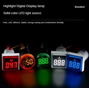 Suowei Led Mini Điện áp <span class=keywords><strong>Meter</strong></span> Power chỉ số ánh sáng tín hiệu ánh sáng hiển thị kỹ thuật số 220V thông tư hiện tại <span class=keywords><strong>Meter</strong></span> Hertz <span class=keywords><strong>Meter</strong></span> - Product Image 3