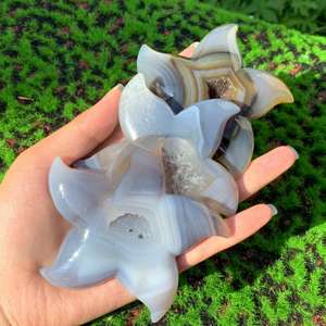 หินอาเกตทรงดาวทะเล คริสตัลธรรมชาติ ขัดเงา แกะสลัก สำหรับตกแต่งบ้าน ฮวงจุ้ย งานฝีมือ ของขวัญ ขายส่ง - Product Image 3