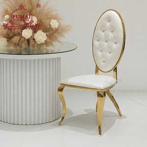 Chaises royales en acier inoxydable pour mariés, trône de roi de mariage de luxe - Product Image 3