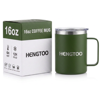 Mug isotherme élégant en acier inoxydable sans BPA pour le bureau, la maison, le camping et les activités de plein air