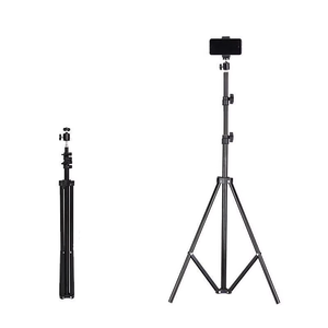 Trípode Portátil para Teléfono con Anillo de Luz LED Regulable, Soporte Plegable de Aleación para Vlogging y Reuniones Zoom - Product Image 4