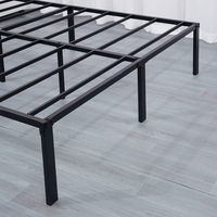 Vente directe usine : Lit double en acier, simple, élégant, durable, réglable, extensible, portable et pliable, pour hôtels, appartements et chambres.