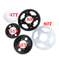 Piñón Trasero de Cadena para Motocicleta, Precio de Fábrica, 420 428 520 530, Acero, para Honda, Yamaha, Kawasaki, Repuestos de Transmisión