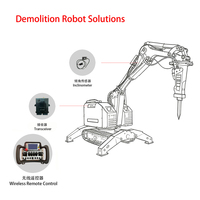 Robot de démolition télécommandé sans fil avec écran d'affichage, joystick industriel pour les industries lourdes de la construction